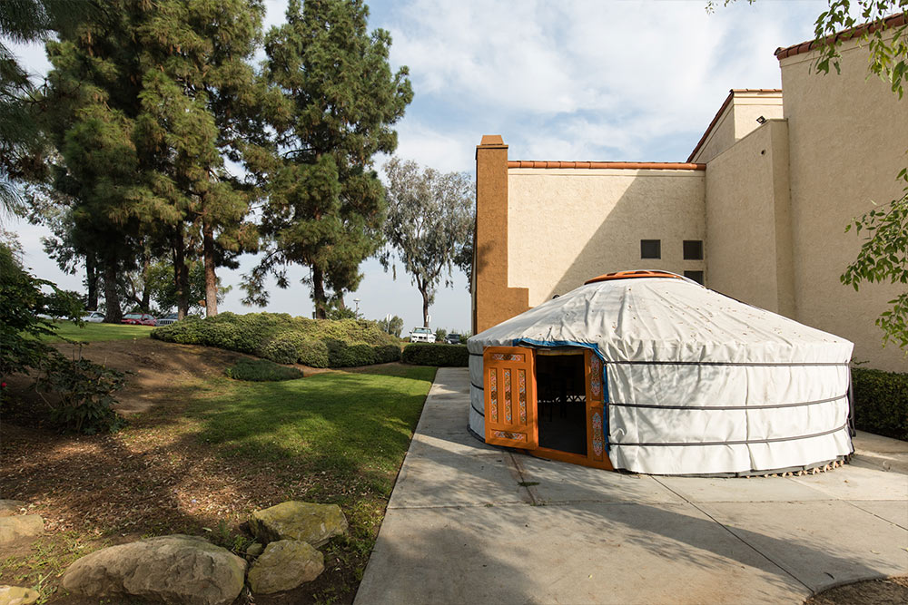 A yurt outside of Chi Beta